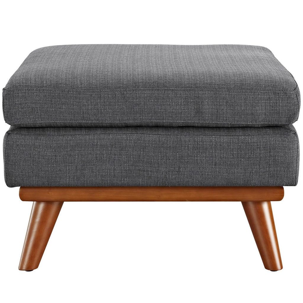 Engage Upholstered Fabric Ottoman - Gray