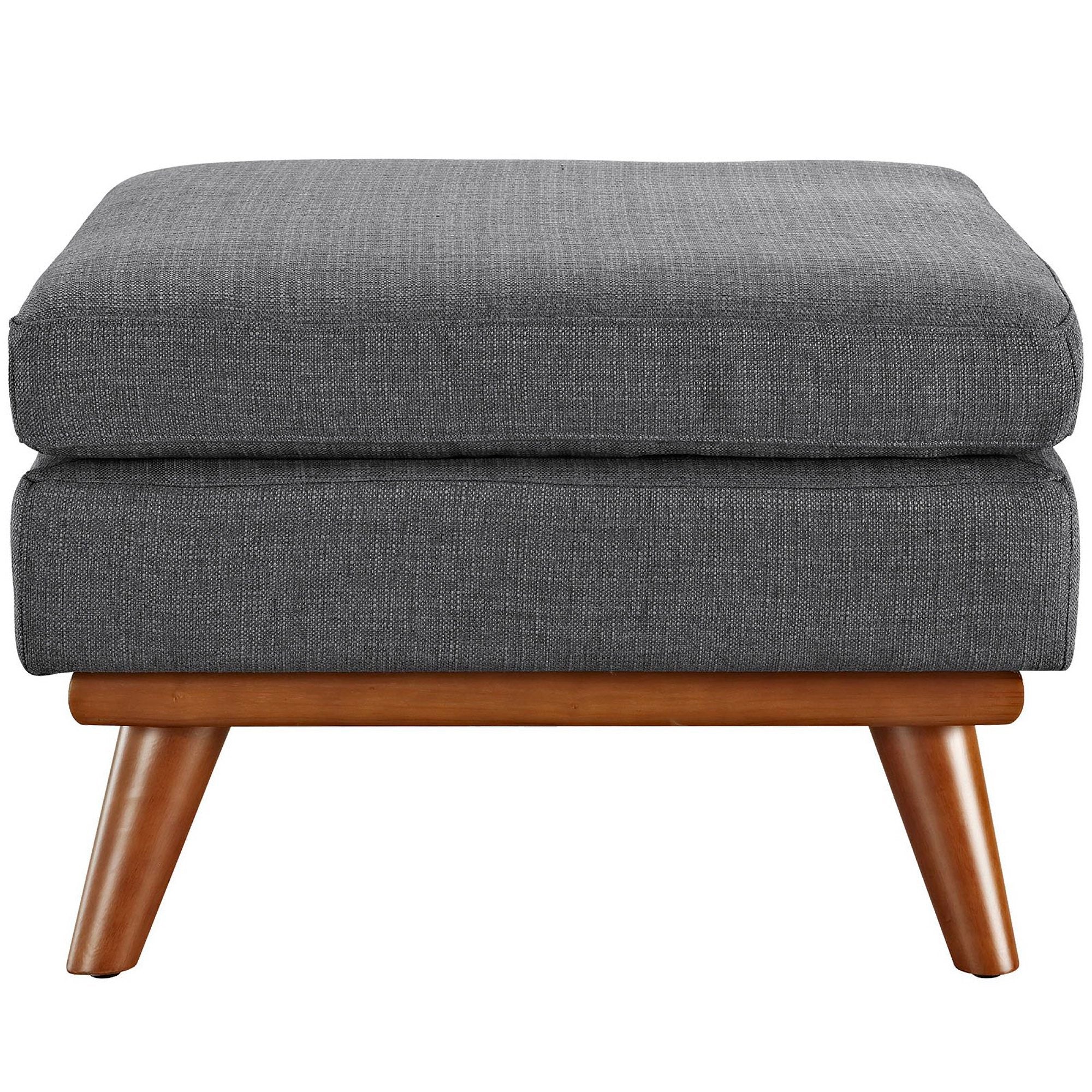 Engage Upholstered Fabric Ottoman - Gray
