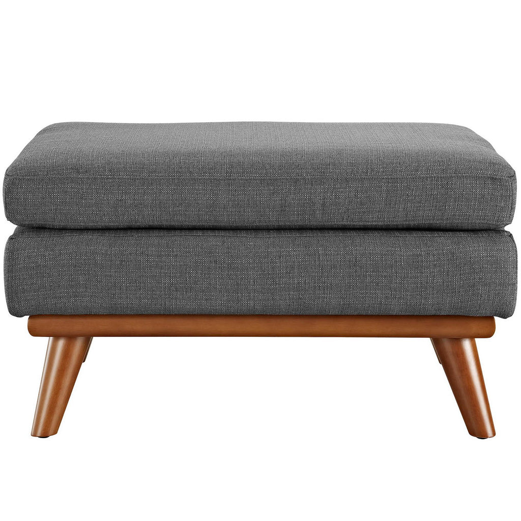 Engage Upholstered Fabric Ottoman - Gray