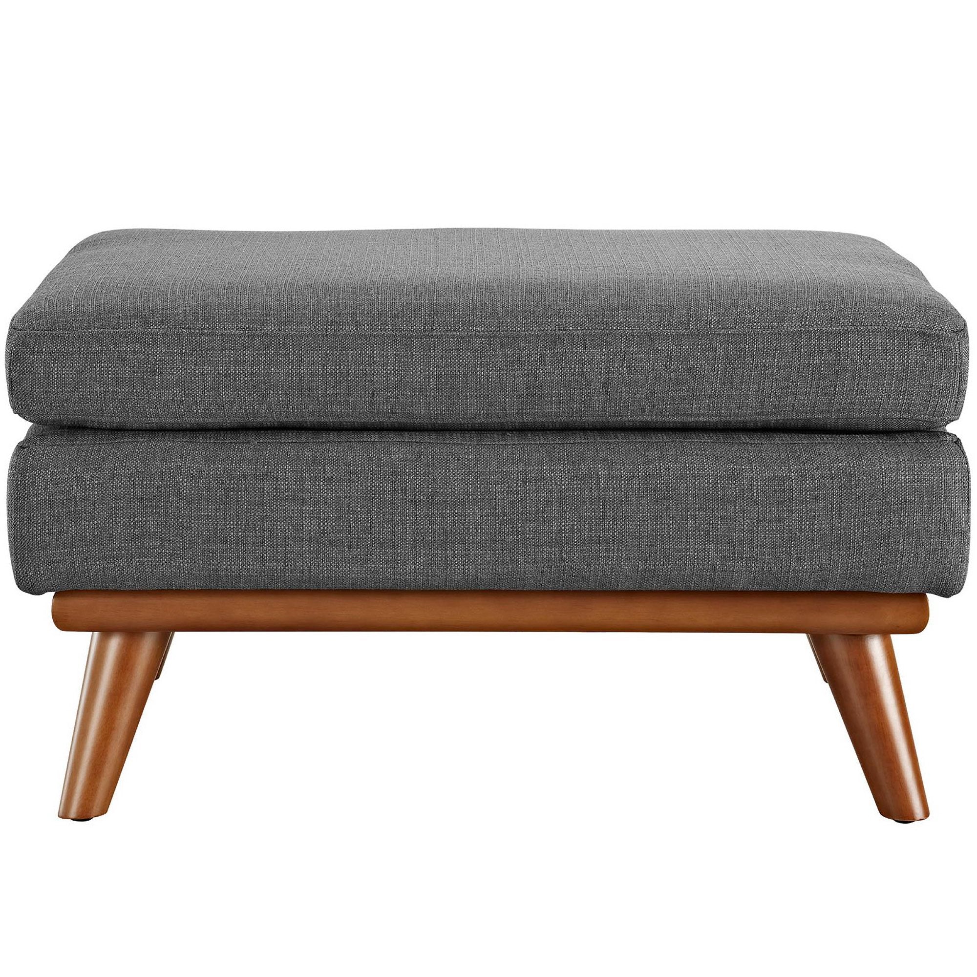 Engage Upholstered Fabric Ottoman - Gray