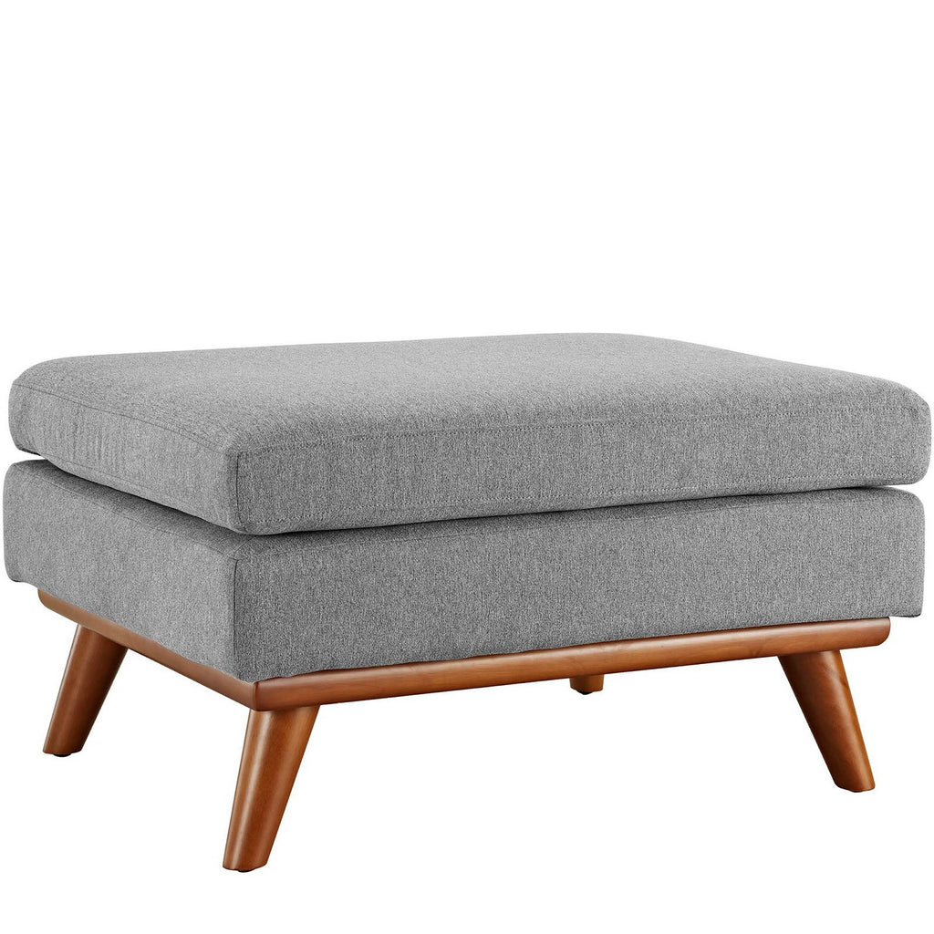 Engage Upholstered Fabric Ottoman - Expectation Gray