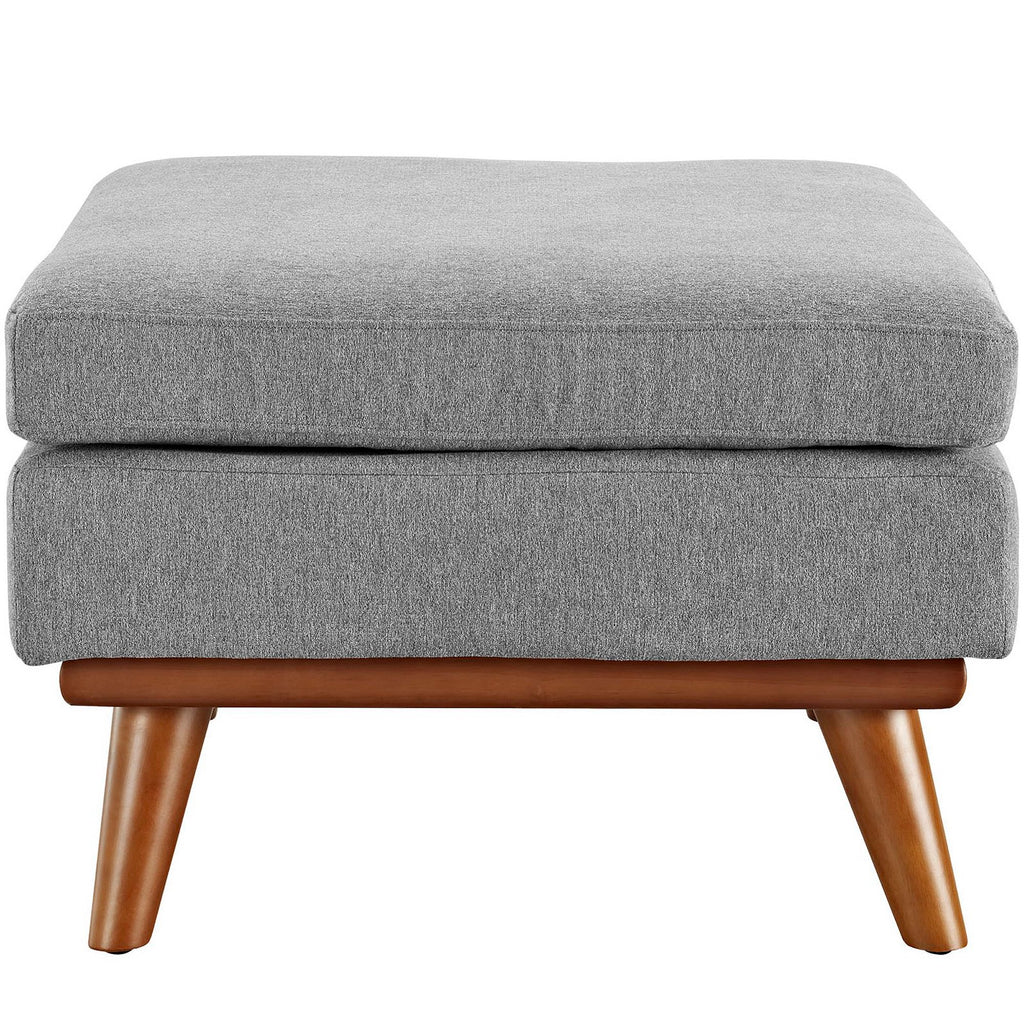 Engage Upholstered Fabric Ottoman - Expectation Gray