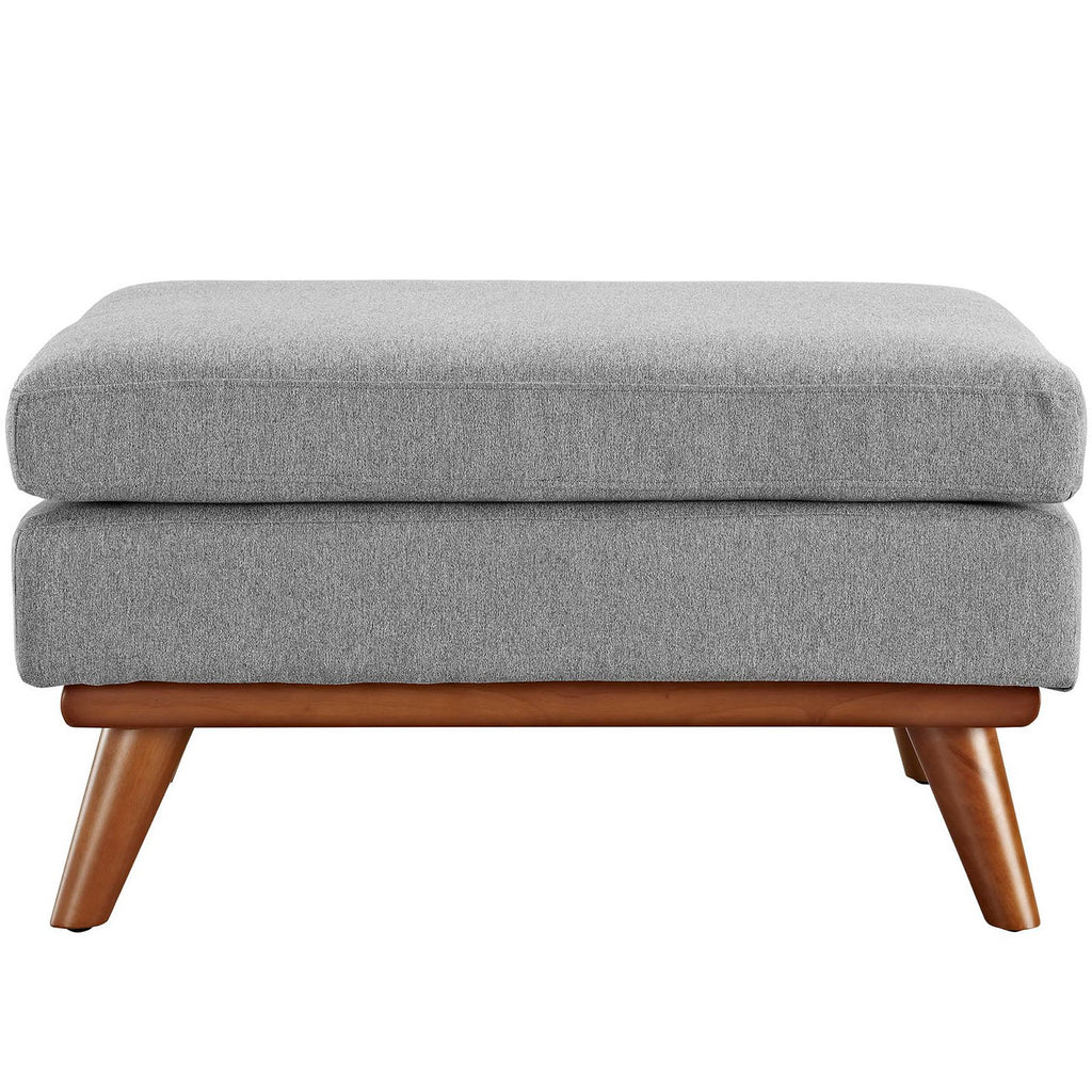 Engage Upholstered Fabric Ottoman - Expectation Gray