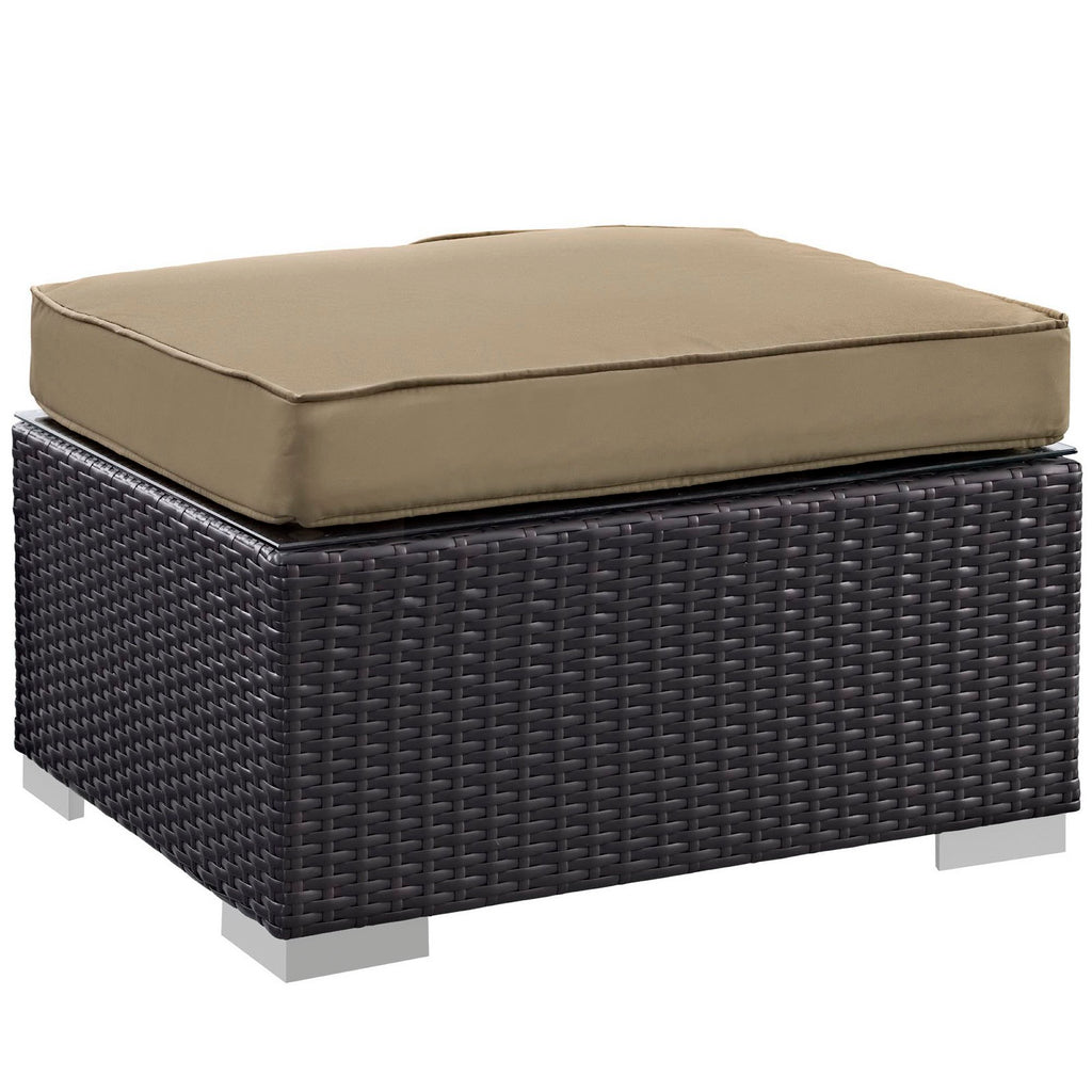 Convene 5 Piece Outdoor Patio Sectional Set - Espresso Mocha (EEI-1809-EXP-MOC-SET)