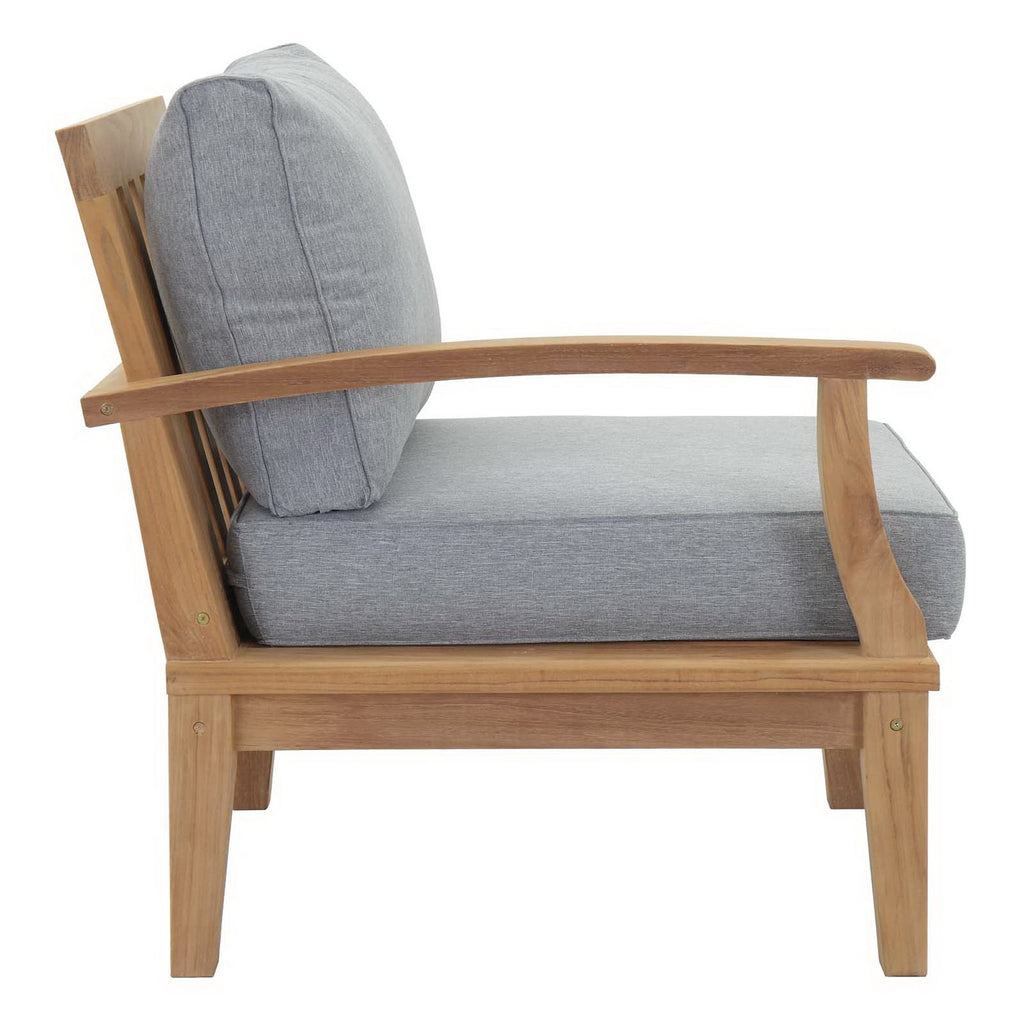 Marina 8 Piece Outdoor Patio Teak Set - Natural Gray (2 Armchairs, Left-Arm Sofa, 4 Sofas, Right-Arm Sofa)