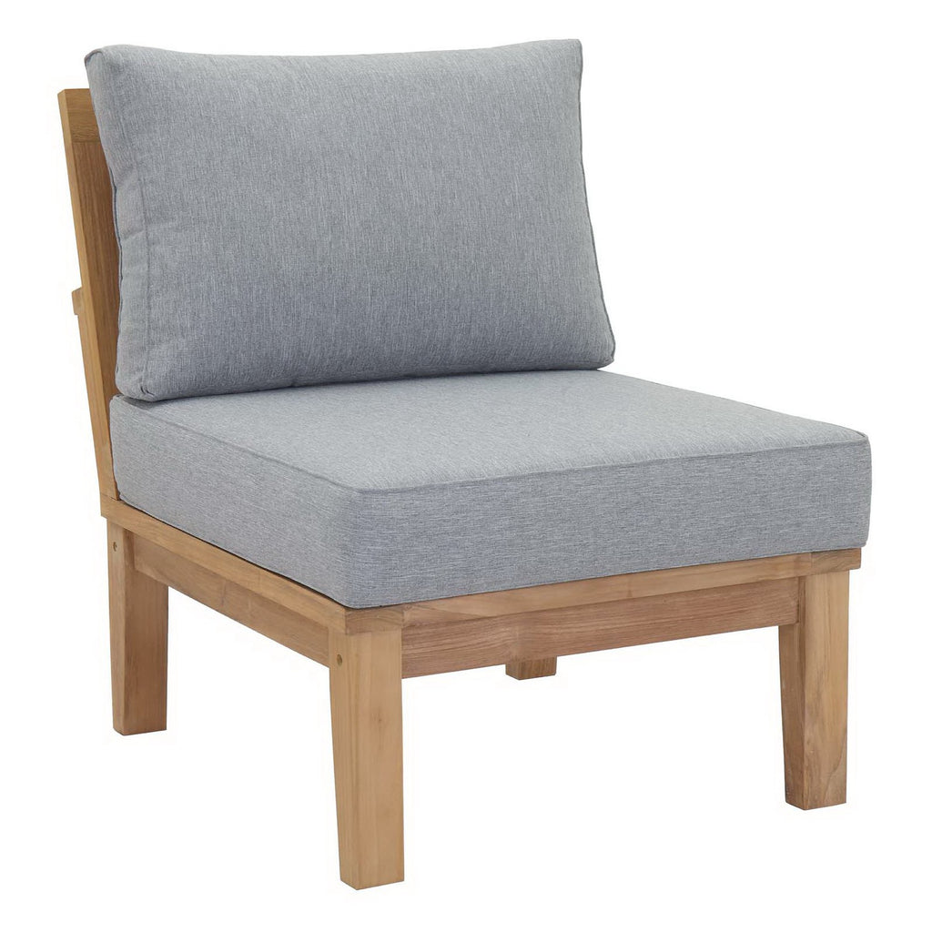 Marina 3 Piece Outdoor Patio Teak Set - Natural Gray (2 Corner Sofas, Sofa)