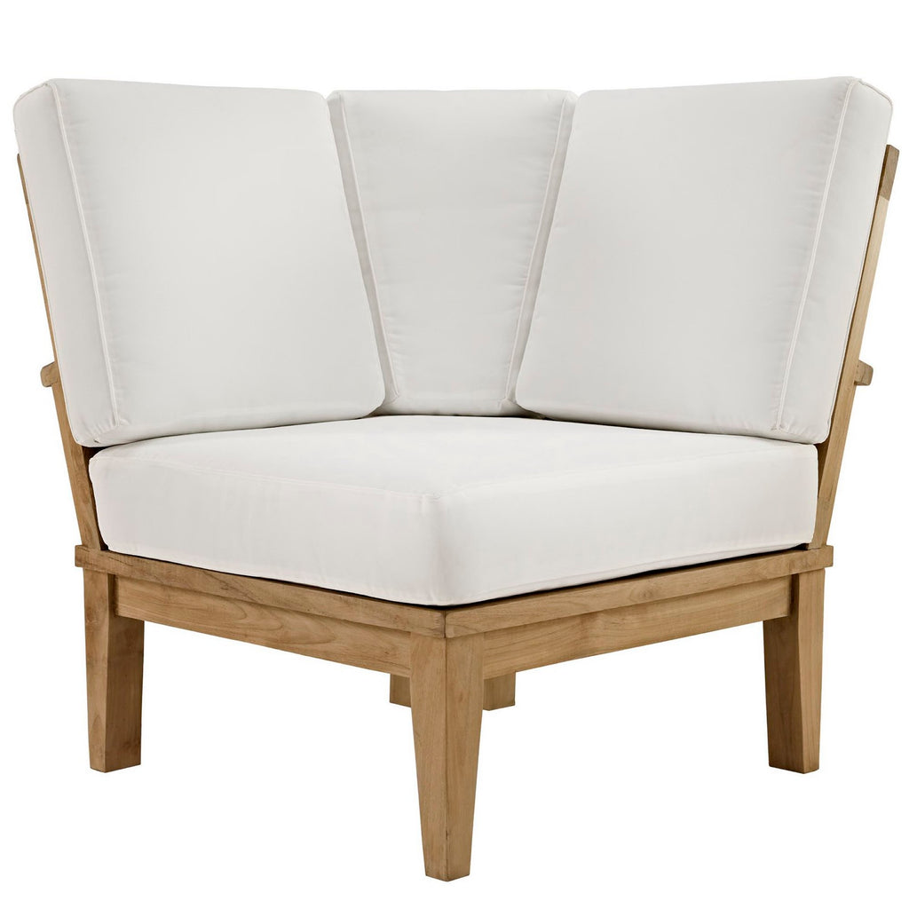 Marina 3 Piece Outdoor Patio Teak Set - Natural White (2 Corner Sofas, Sofa)