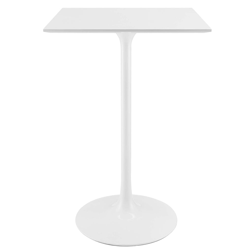 Lippa 28" Square Wood Bar Table - White