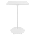 Lippa 28" Square Wood Bar Table - White