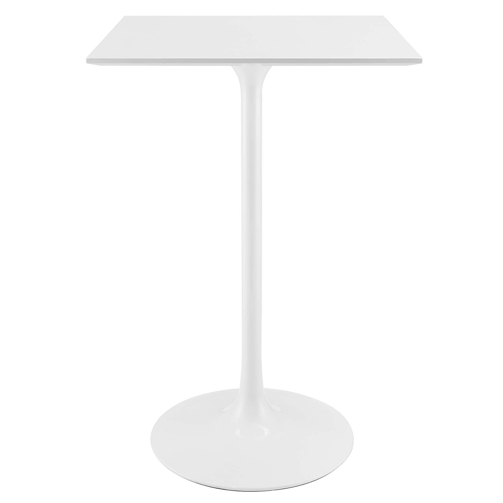 Lippa 28" Square Wood Bar Table - White