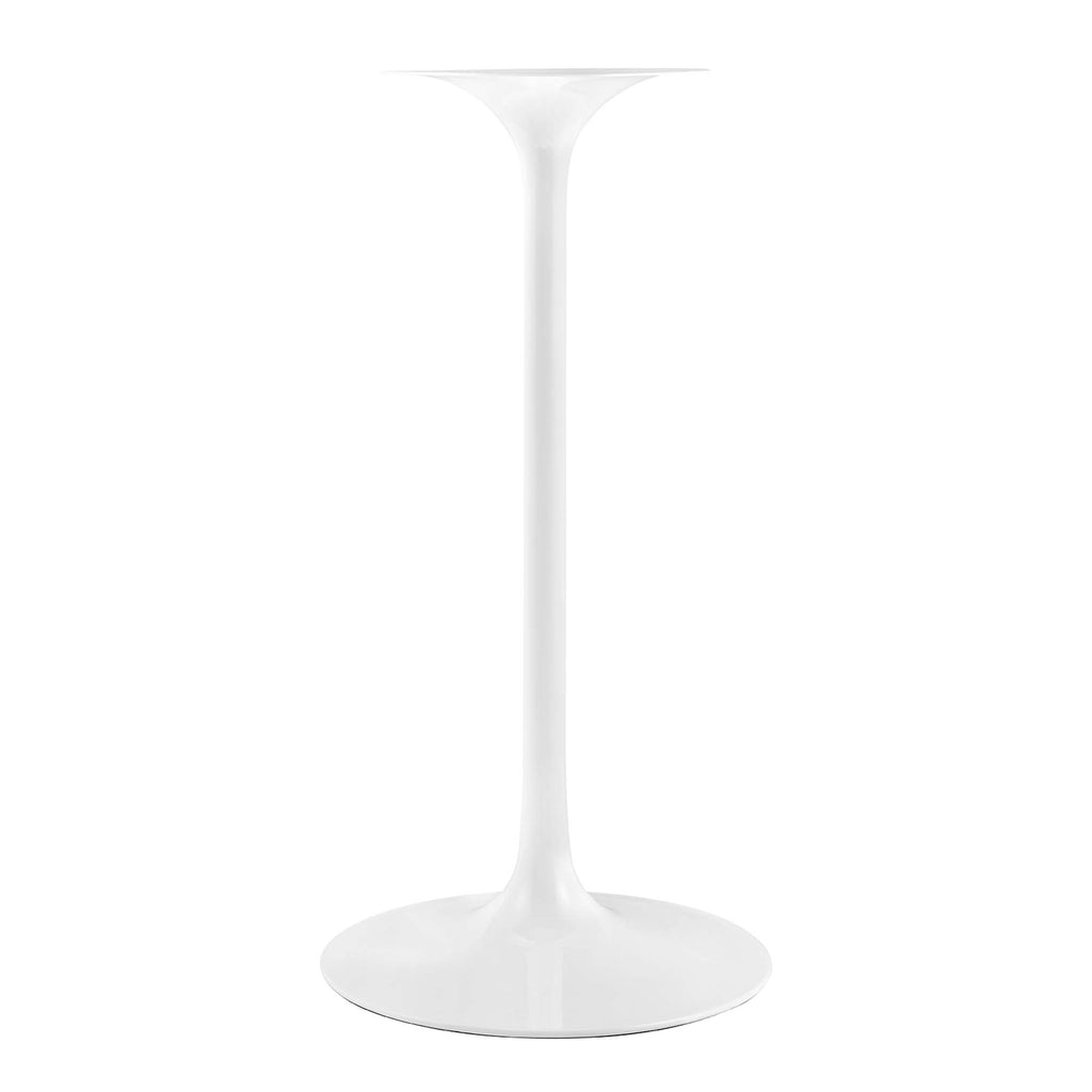 Lippa 28" Round Faux Marble Bar Table - White