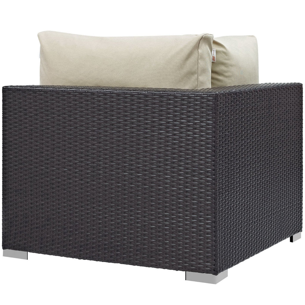 Convene Outdoor Patio Corner - Espresso Beige