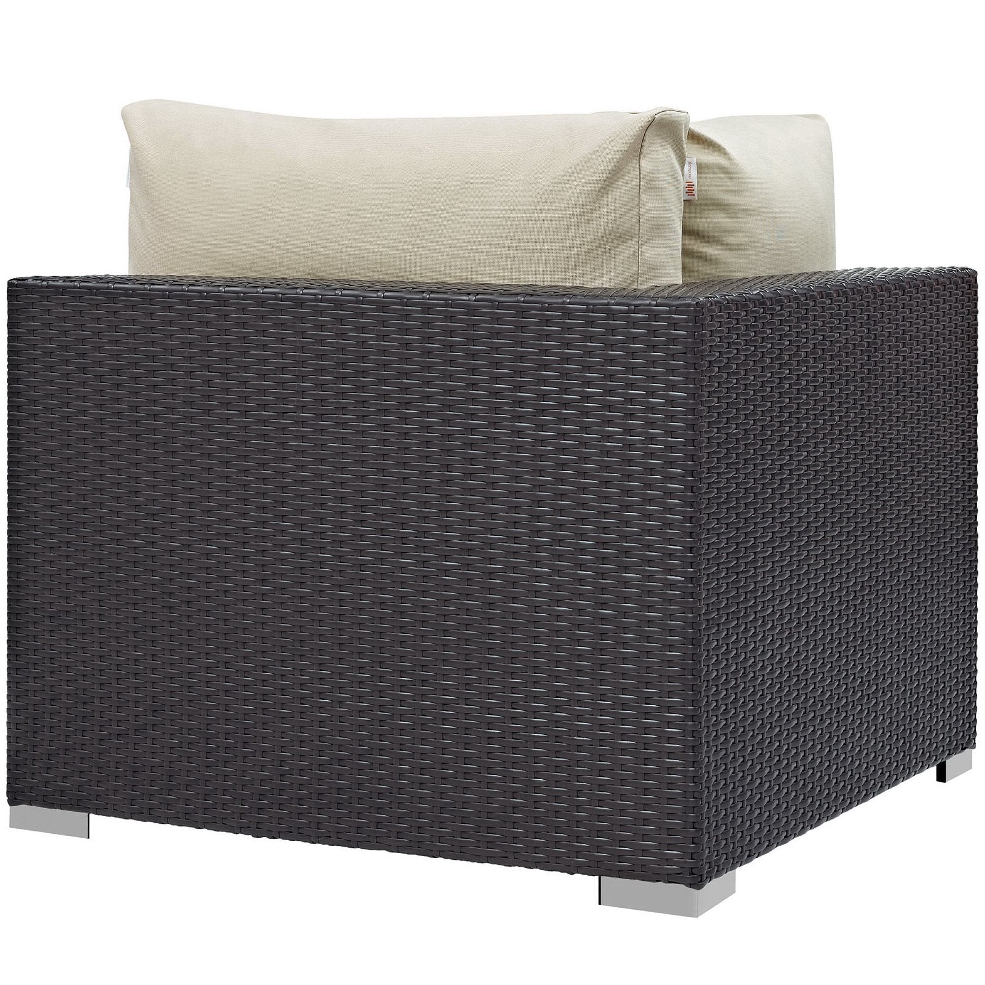 Convene Outdoor Patio Corner - Espresso Beige