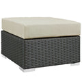 Sojourn Outdoor Patio Sunbrella Ottoman - Canvas Antique Beige