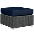 Sojourn Outdoor Patio Sunbrella Ottoman - Canvas Navy