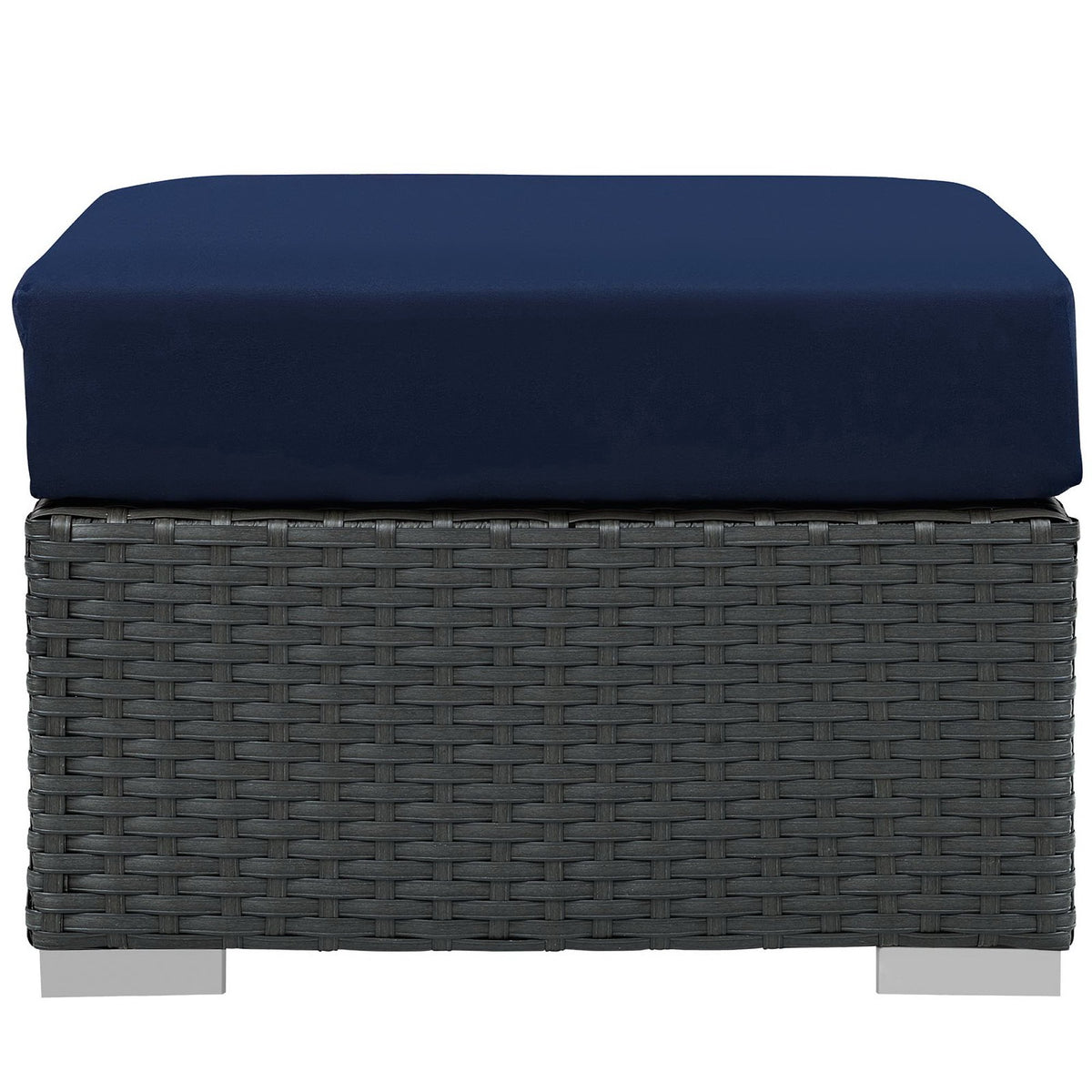 Sojourn Outdoor Patio Sunbrella Ottoman - Canvas Navy
