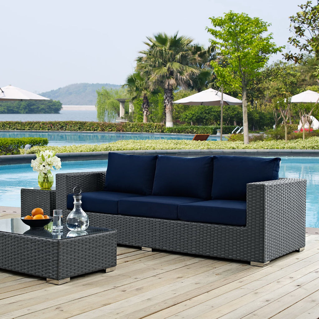 Sojourn Outdoor Patio Sunbrella Sofa - Canvas Navy