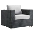 Summon Outdoor Patio Fabric Sunbrella Armchair - Canvas Gray
