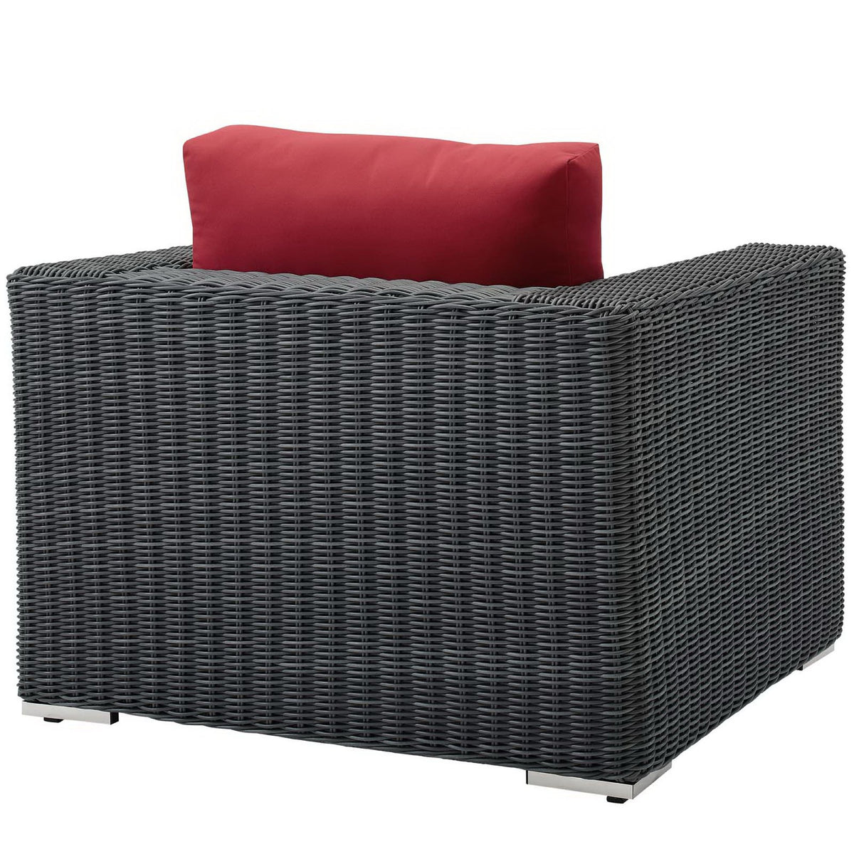 Summon Outdoor Patio Fabric Sunbrella Armchair - Canvas Red