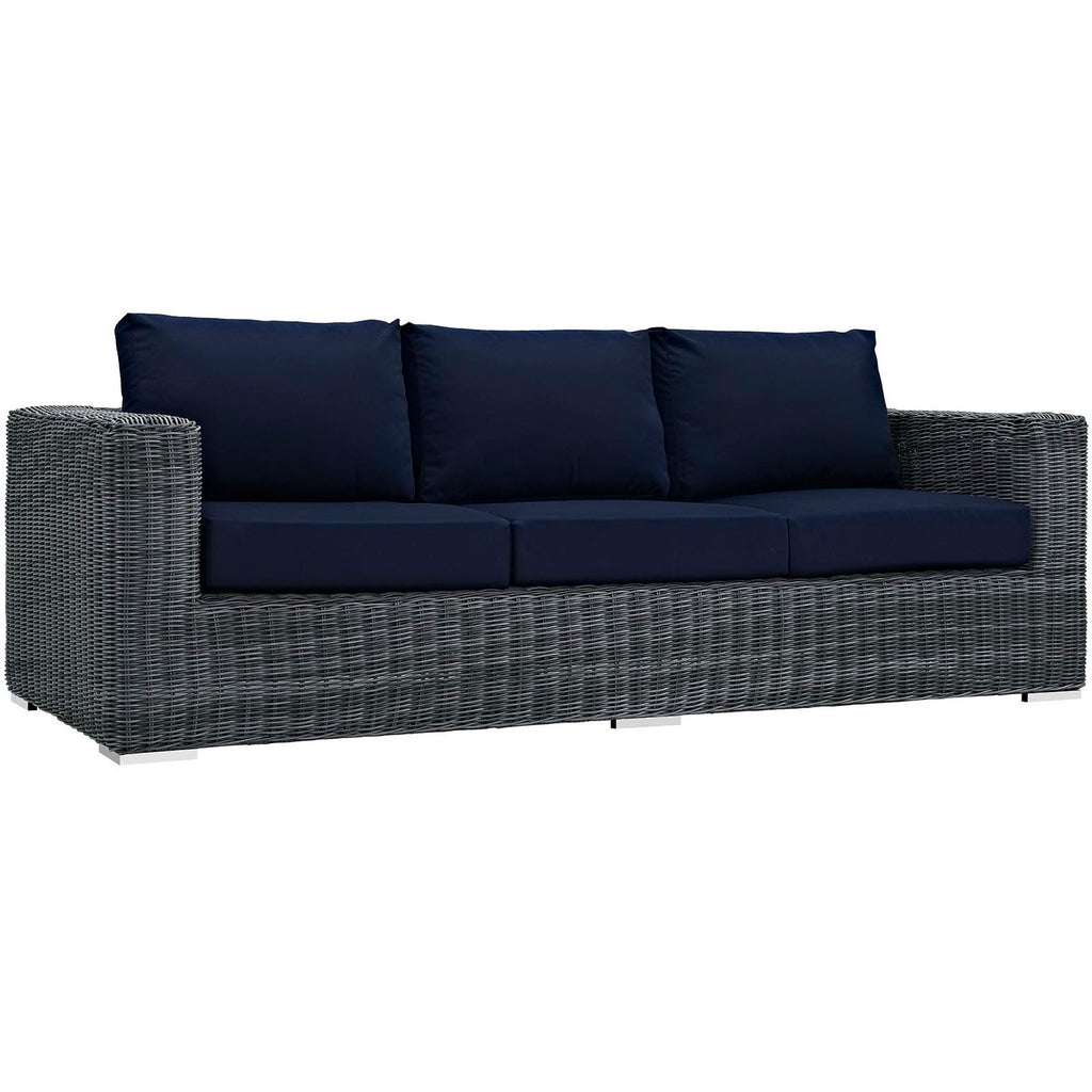 Summon Outdoor Patio Sunbrella Sofa - Canvas Navy