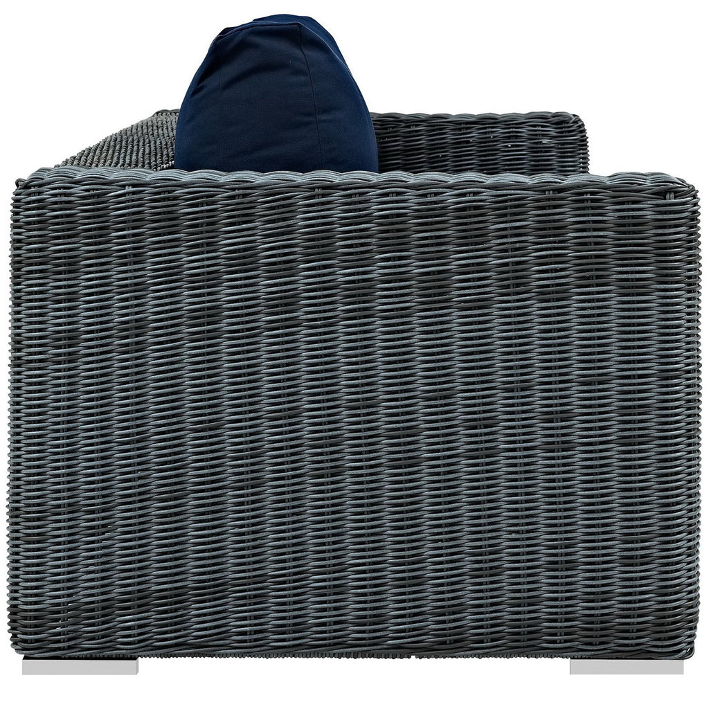 Summon Outdoor Patio Sunbrella Sofa - Canvas Navy
