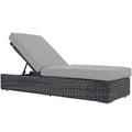 Summon Outdoor Patio Sunbrella Chaise Lounge - Canvas Gray