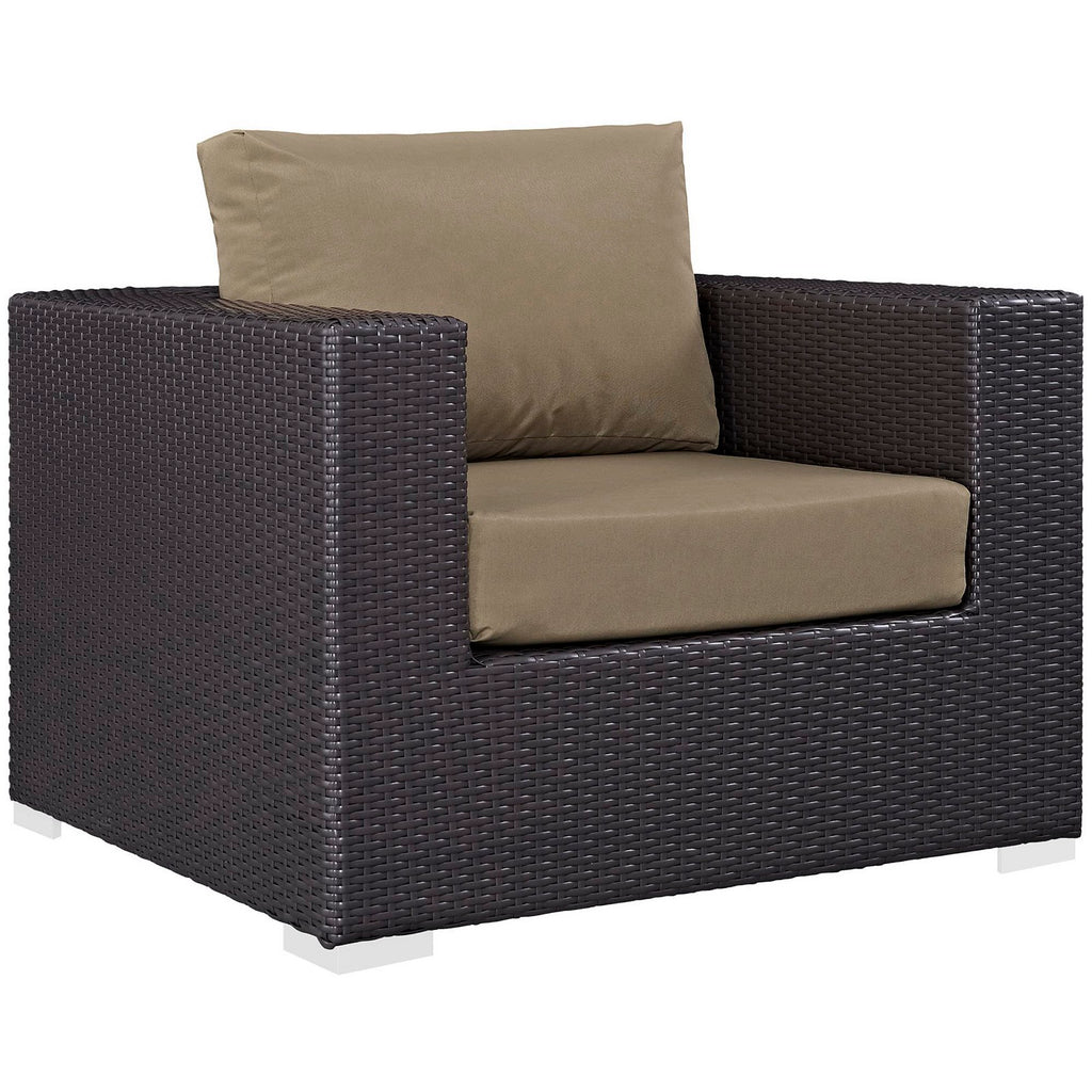 Convene Outdoor Patio Armchair - Espresso Mocha