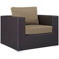 Convene Outdoor Patio Armchair - Espresso Mocha