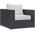 Convene Outdoor Patio Armchair - Espresso White