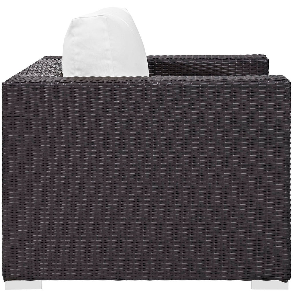 Convene 10 Piece Outdoor Patio Sectional Set - Espresso White