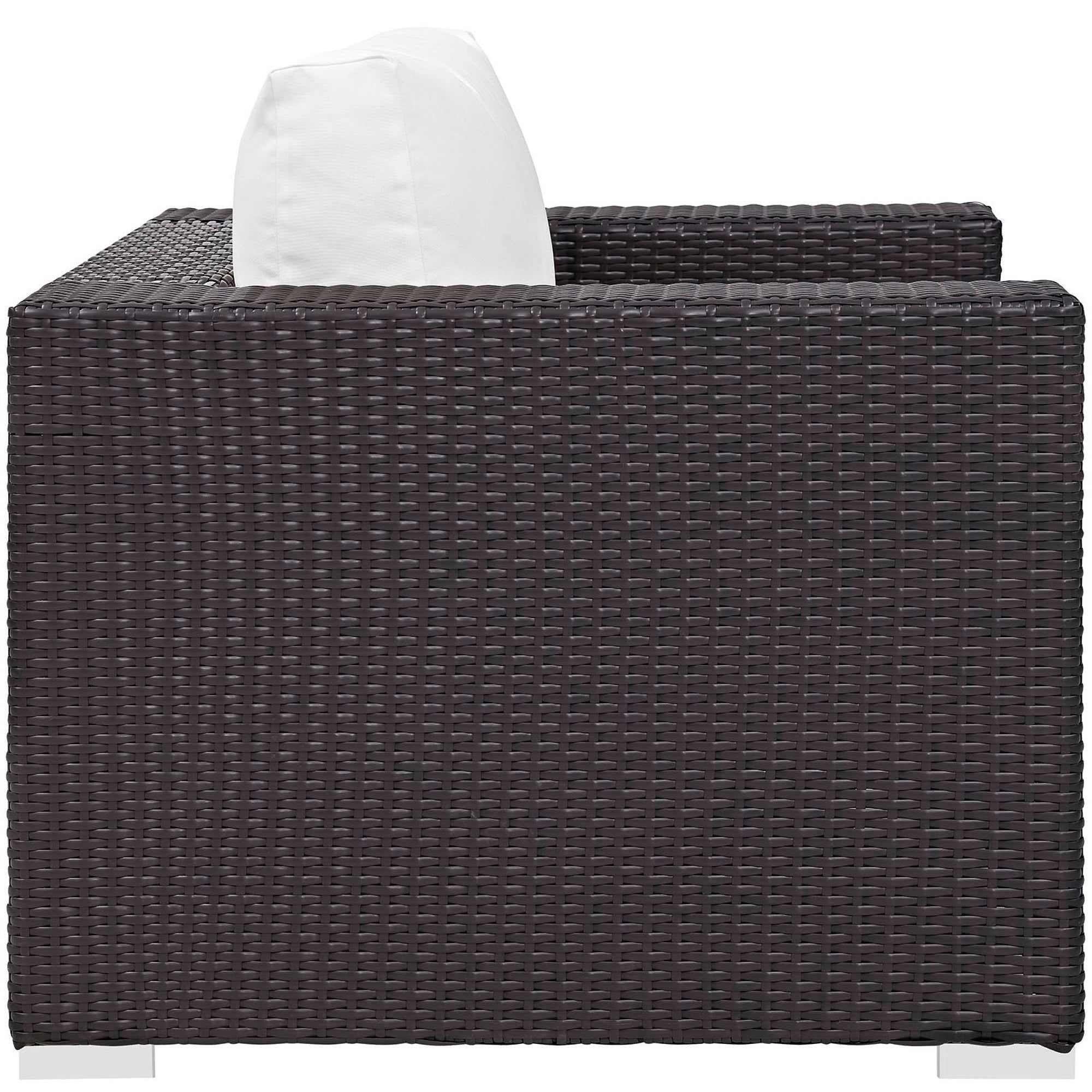 Convene 10 Piece Outdoor Patio Sectional Set - Espresso White