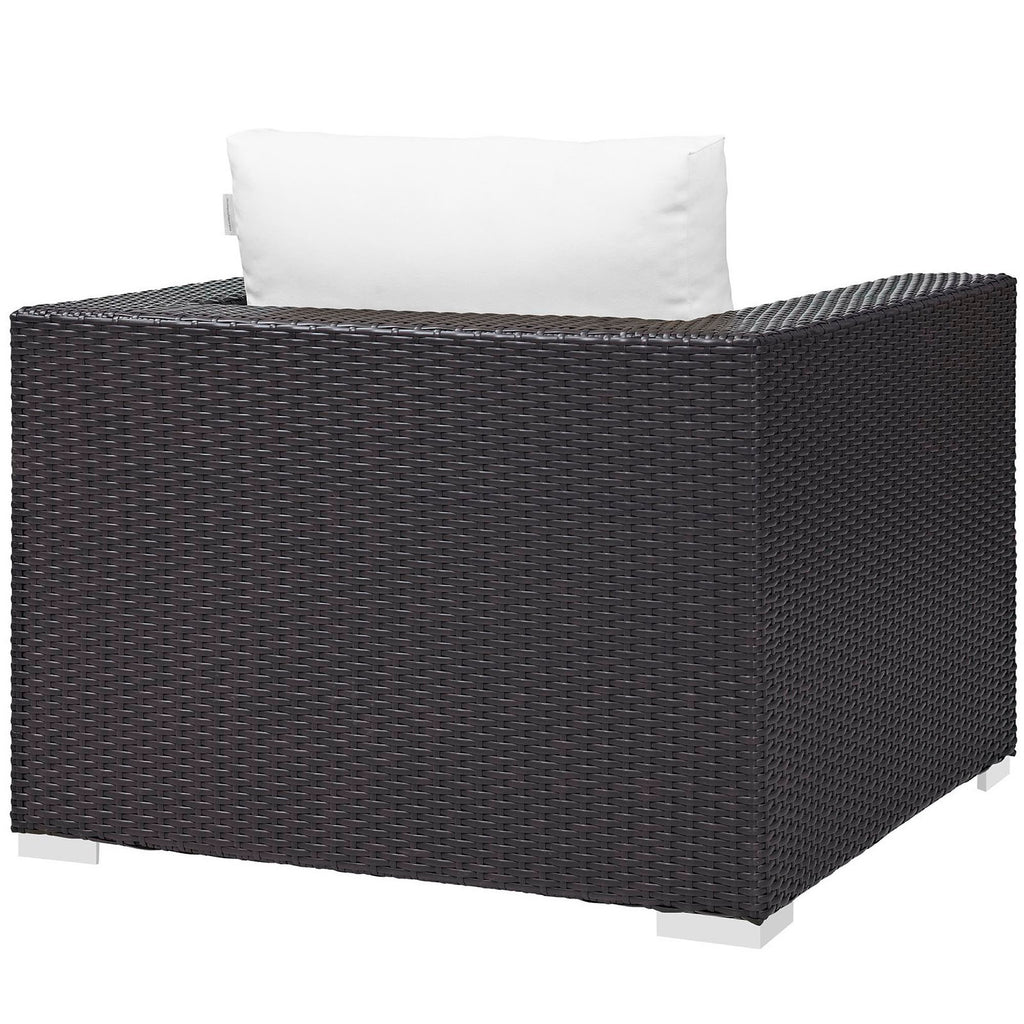 Convene Outdoor Patio Armchair - Espresso White