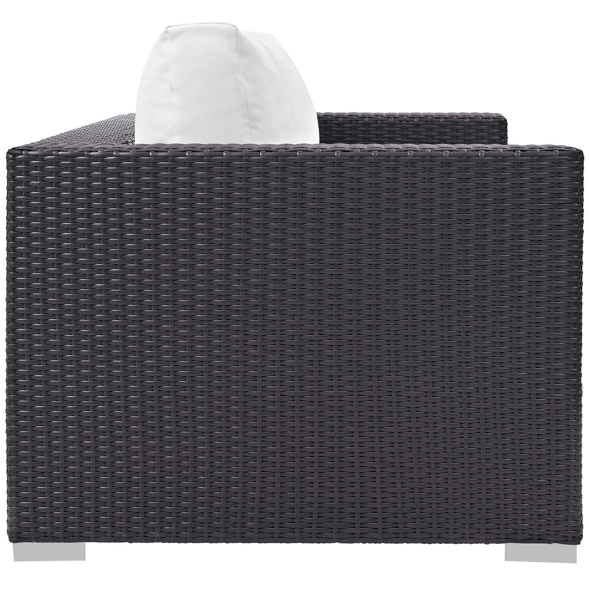 Convene Outdoor Patio Loveseat - Espresso White