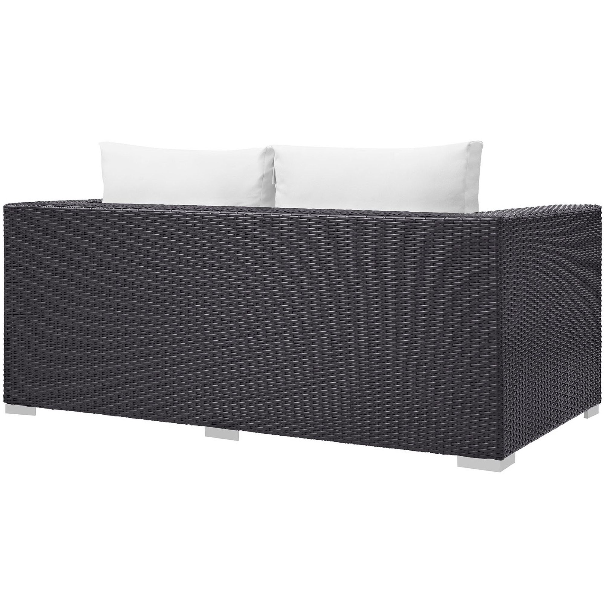 Convene Outdoor Patio Loveseat - Espresso White