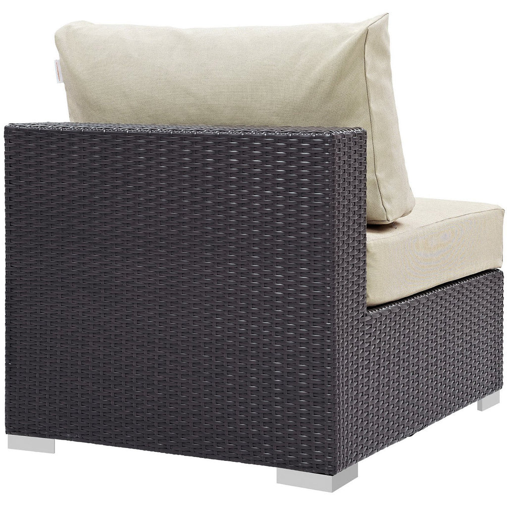 Convene Outdoor Patio Armless - Espresso Beige