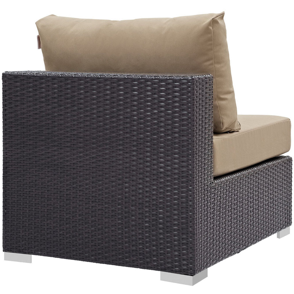 Convene 10 Piece Outdoor Patio Sectional Set - Espresso Mocha