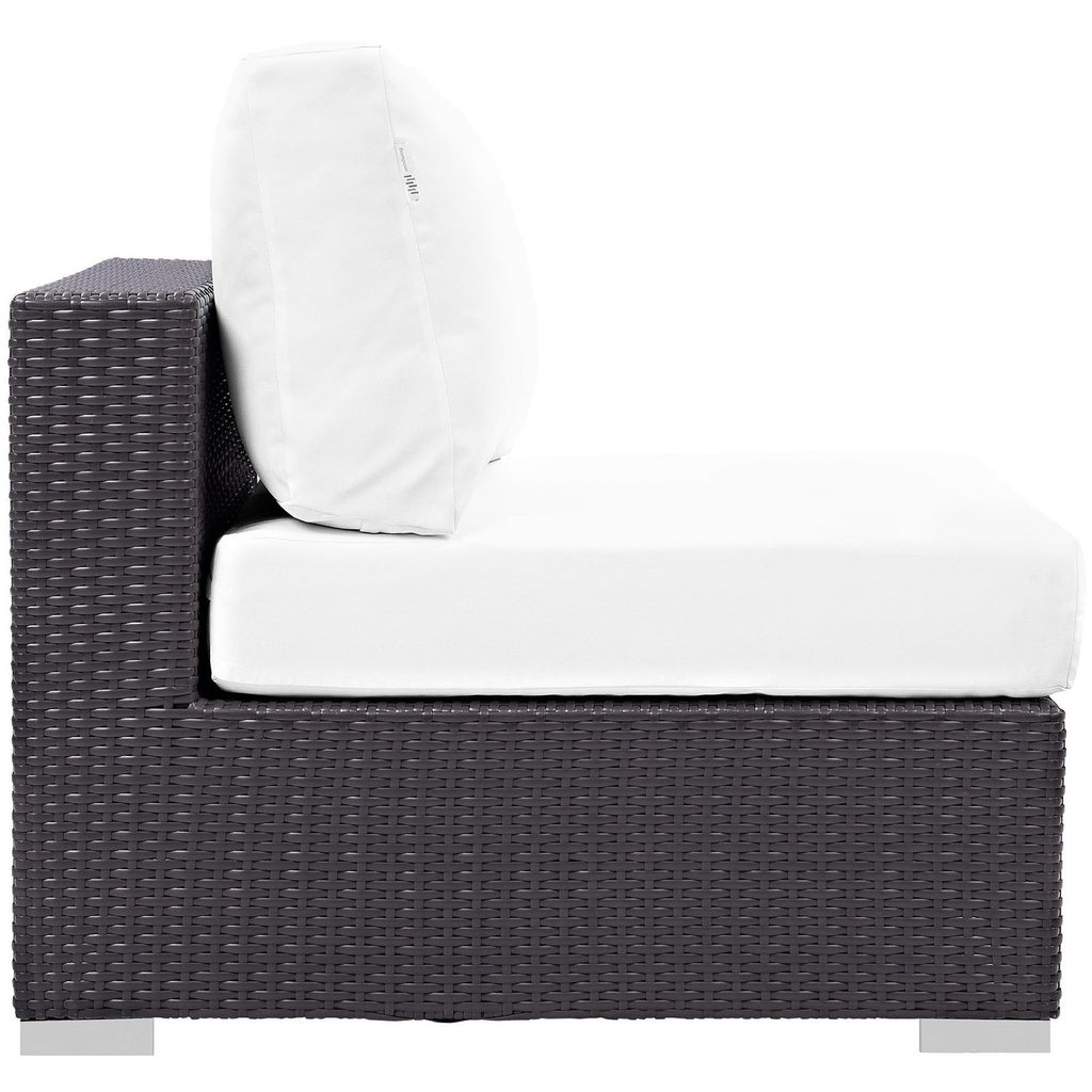Convene 10 Piece Outdoor Patio Sectional Set - Espresso White