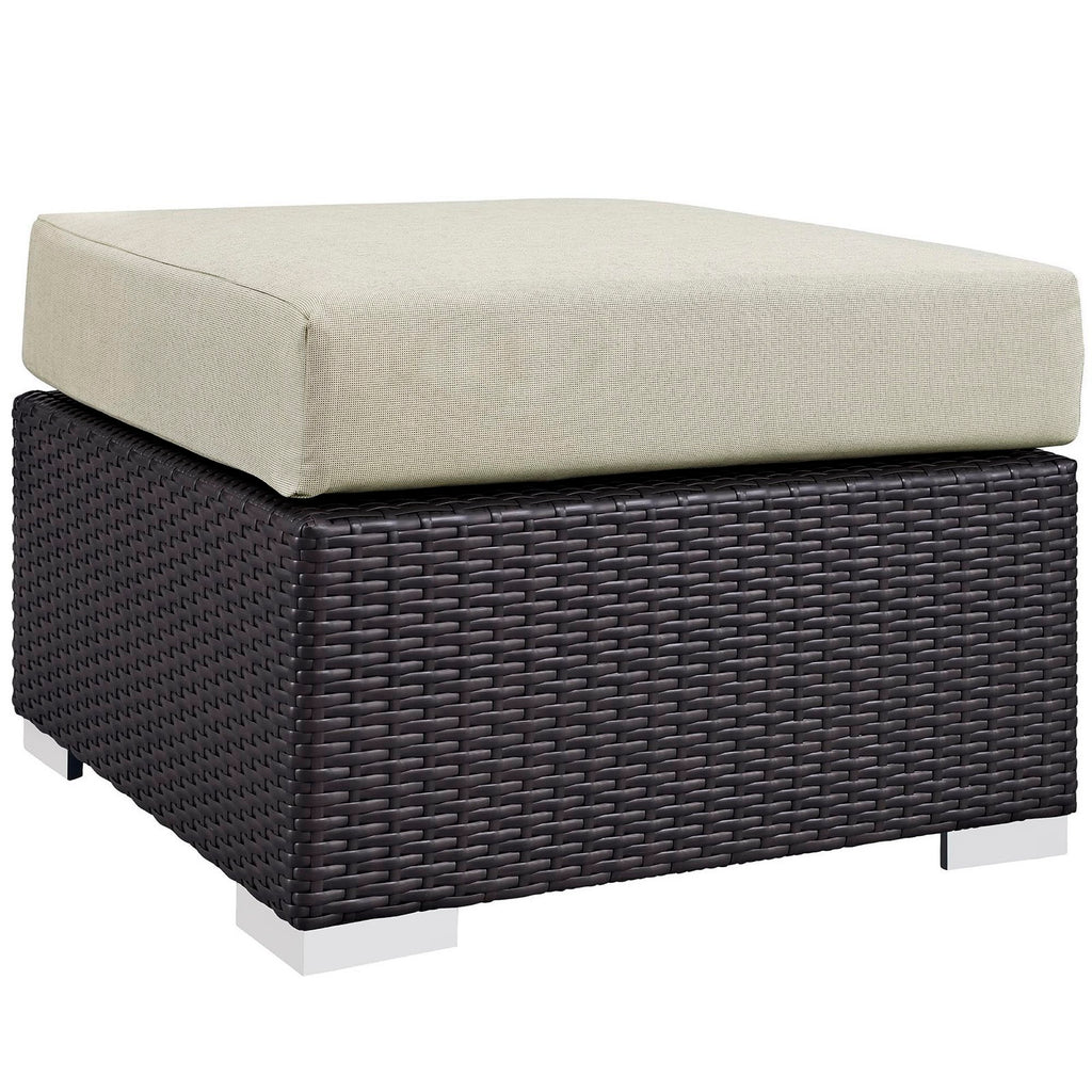 Gather 7 Piece Outdoor Patio Sectional Set - Espresso Beige
