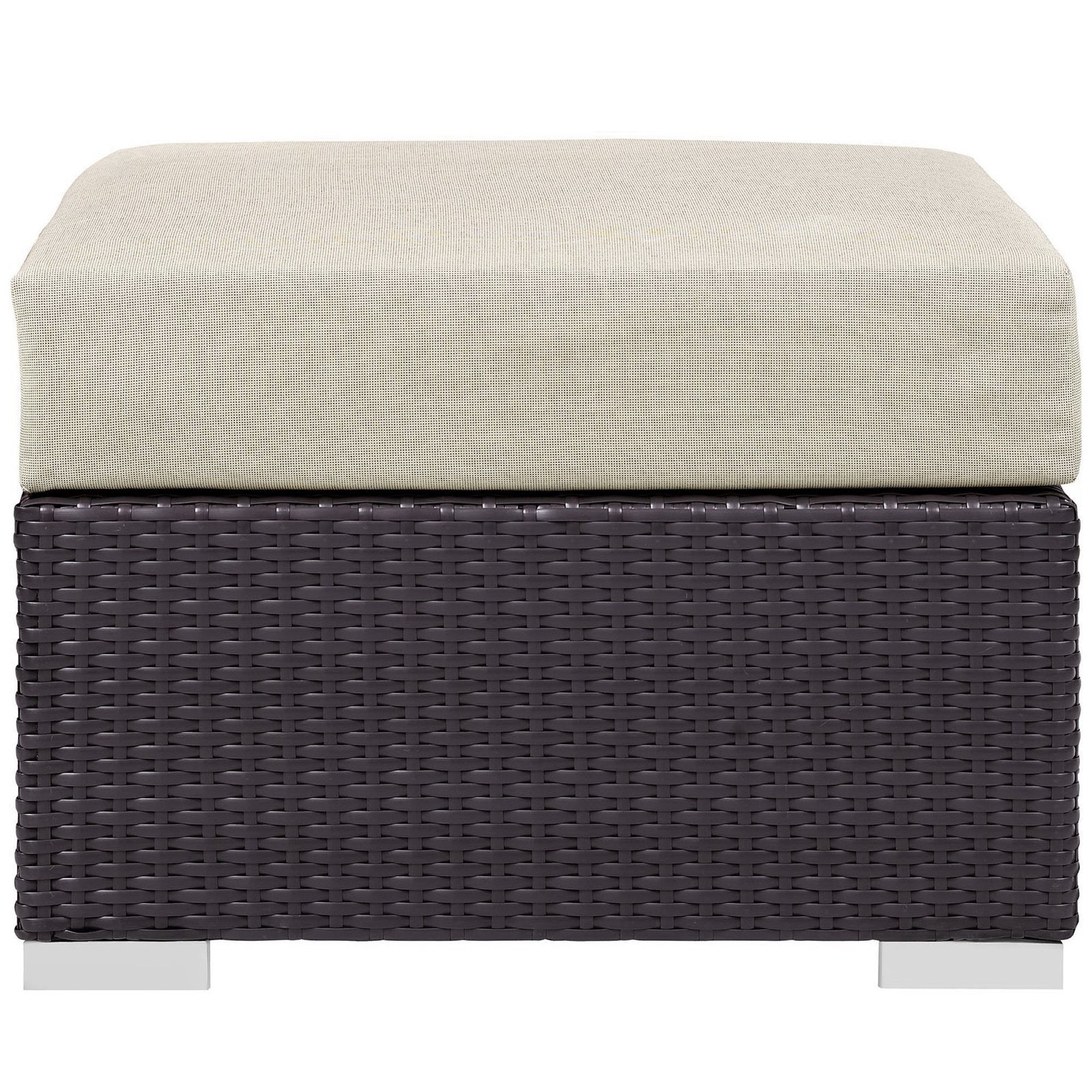 Convene 5 Piece Outdoor Patio Sectional Set - Espresso Beige (EEI-1809-EXP-BEI-SET)