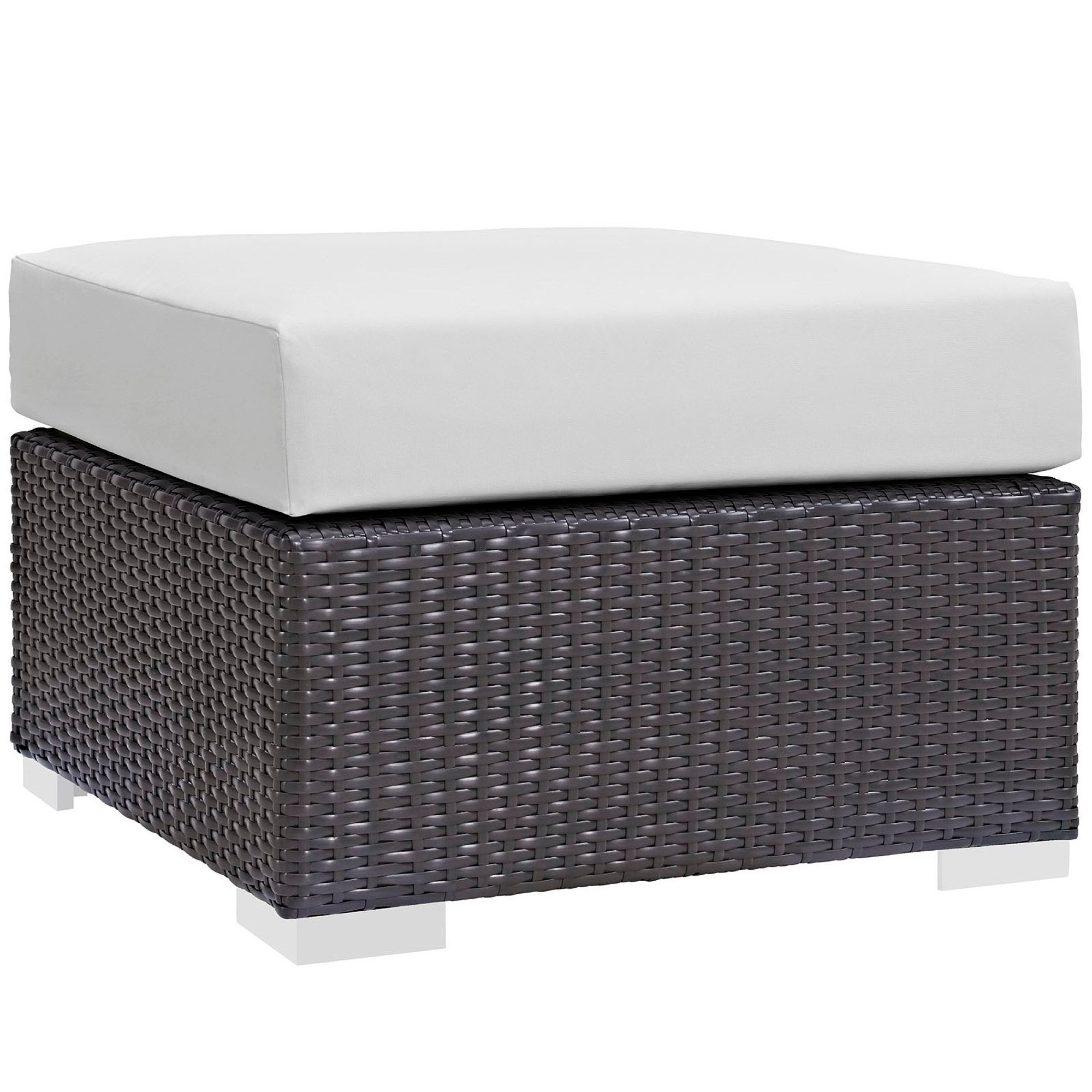Convene 10 Piece Outdoor Patio Sectional Set - Espresso White