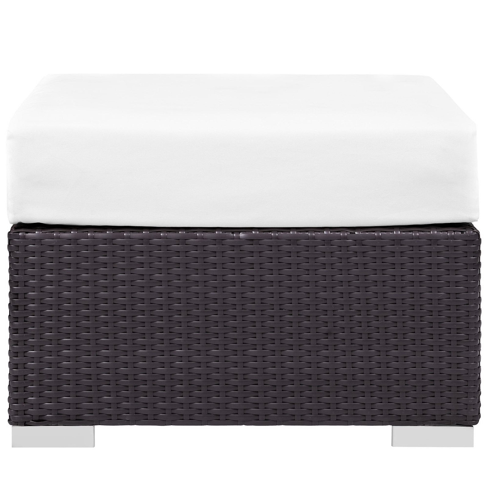 Convene 10 Piece Outdoor Patio Sectional Set - Espresso White