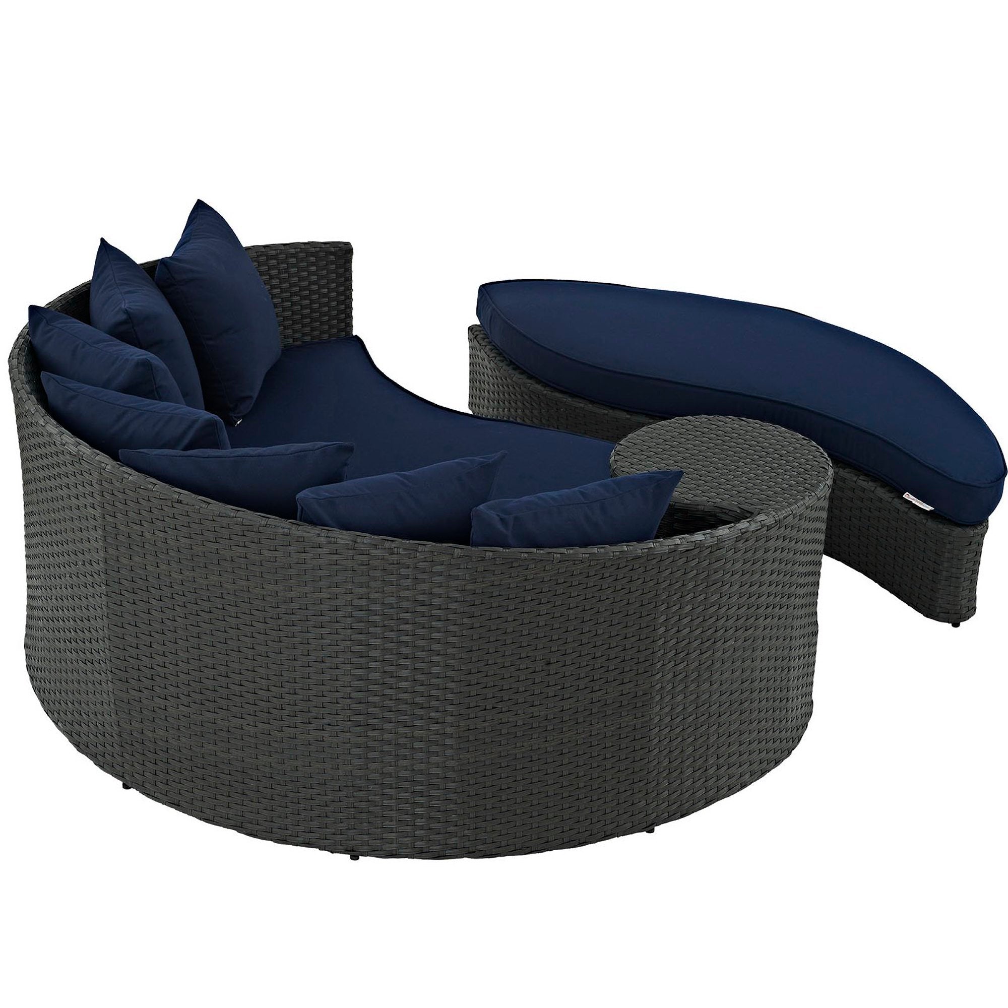 Sojourn Outdoor Patio Sunbrella Daybed - Canvas Navy (Bed, Ottoman)