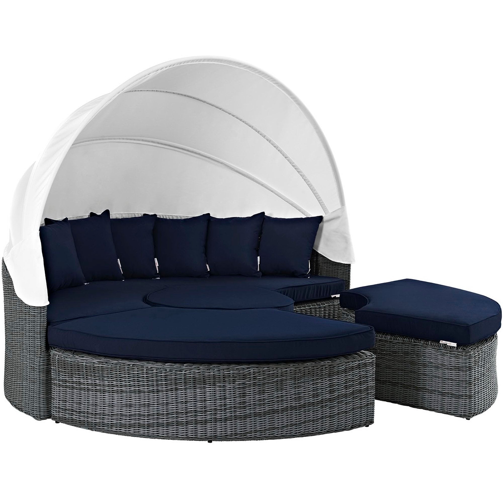 Summon Canopy Outdoor Patio Sunbrella Daybed - Canvas Navy