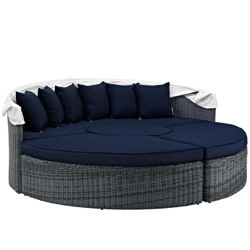 Summon Canopy Outdoor Patio Sunbrella Daybed - Canvas Navy