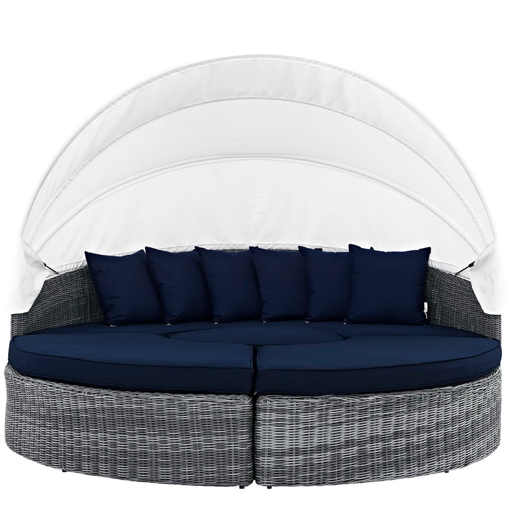 Summon Canopy Outdoor Patio Sunbrella Daybed - Canvas Navy