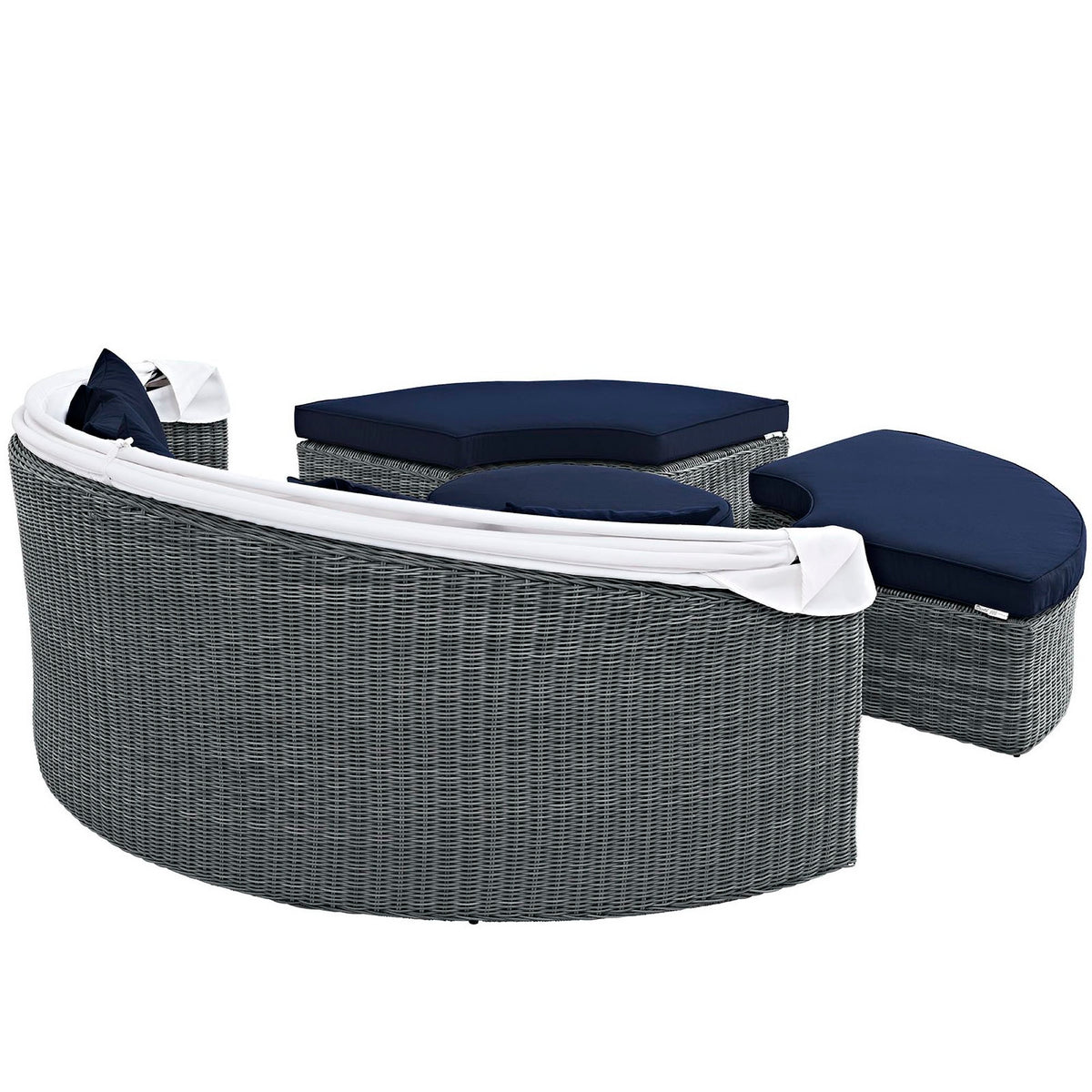 Summon Canopy Outdoor Patio Sunbrella Daybed - Canvas Navy