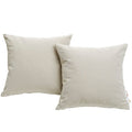 Summon 2 Piece Outdoor Patio Sunbrella Pillow Set - Beige