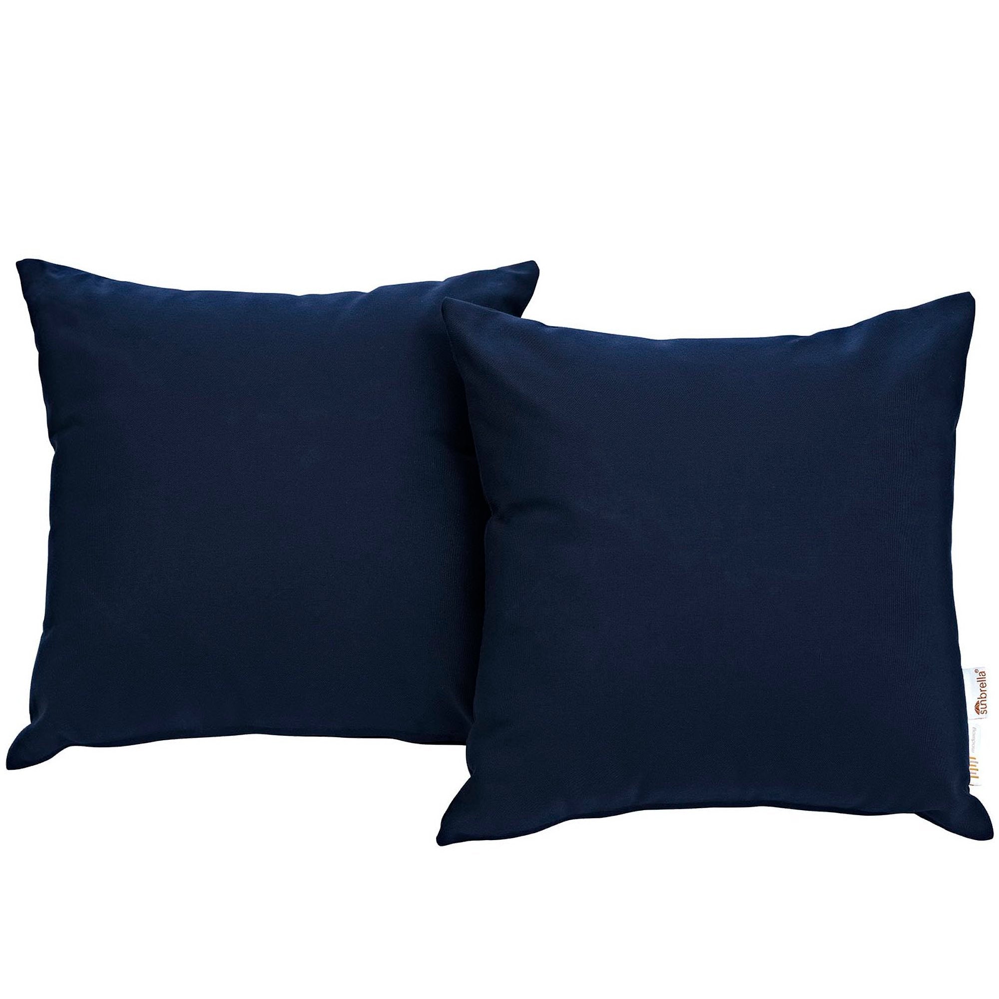 Summon 2 Piece Outdoor Patio Sunbrella Pillow Set - Navy