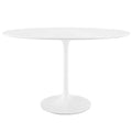Lippa 48" Oval Wood Dining Table - White