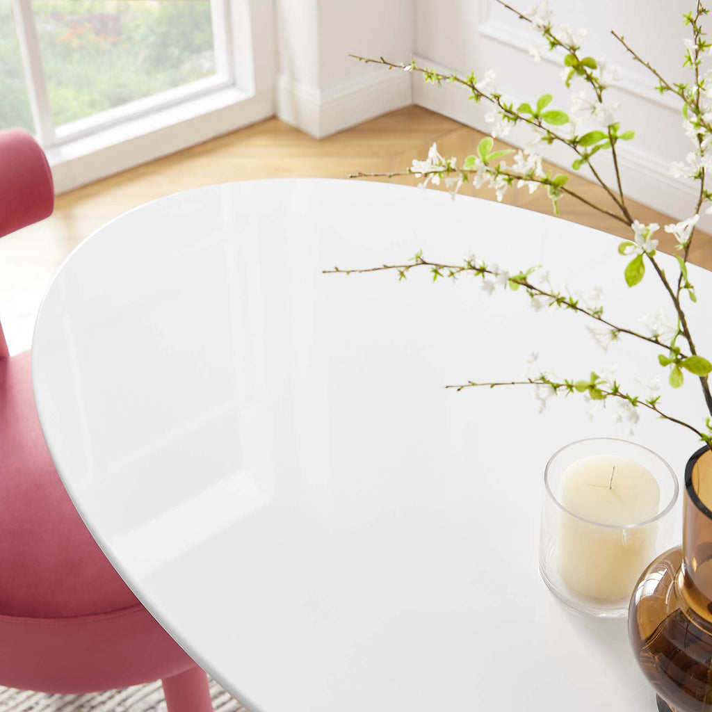 Lippa 48" Oval Wood Dining Table - White
